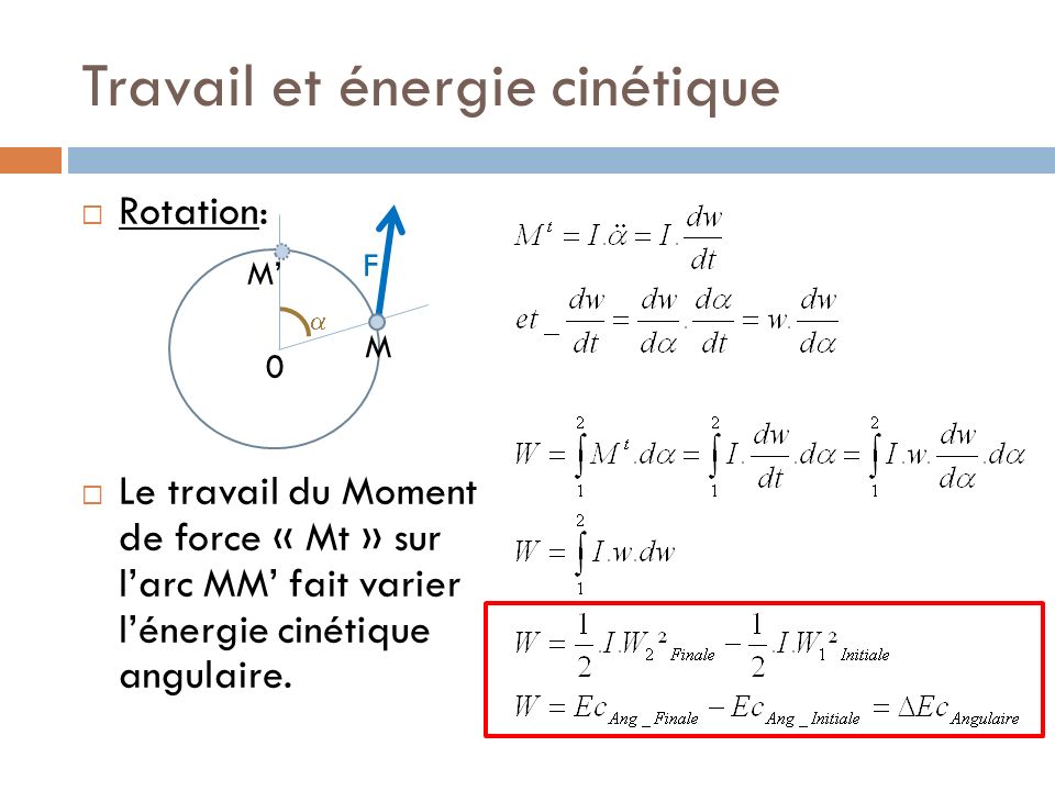 energie cinetique rotation